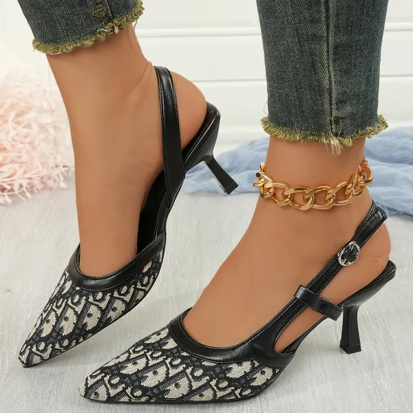 Sexy Satin High Heeled Women Sling Sandals