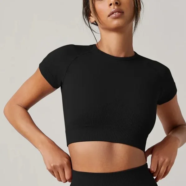 Women Yoga Top Seamless Active Wear Sport Top